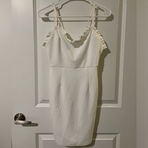 NWT Selfie Leslie White Strappy Dress - Size Medium